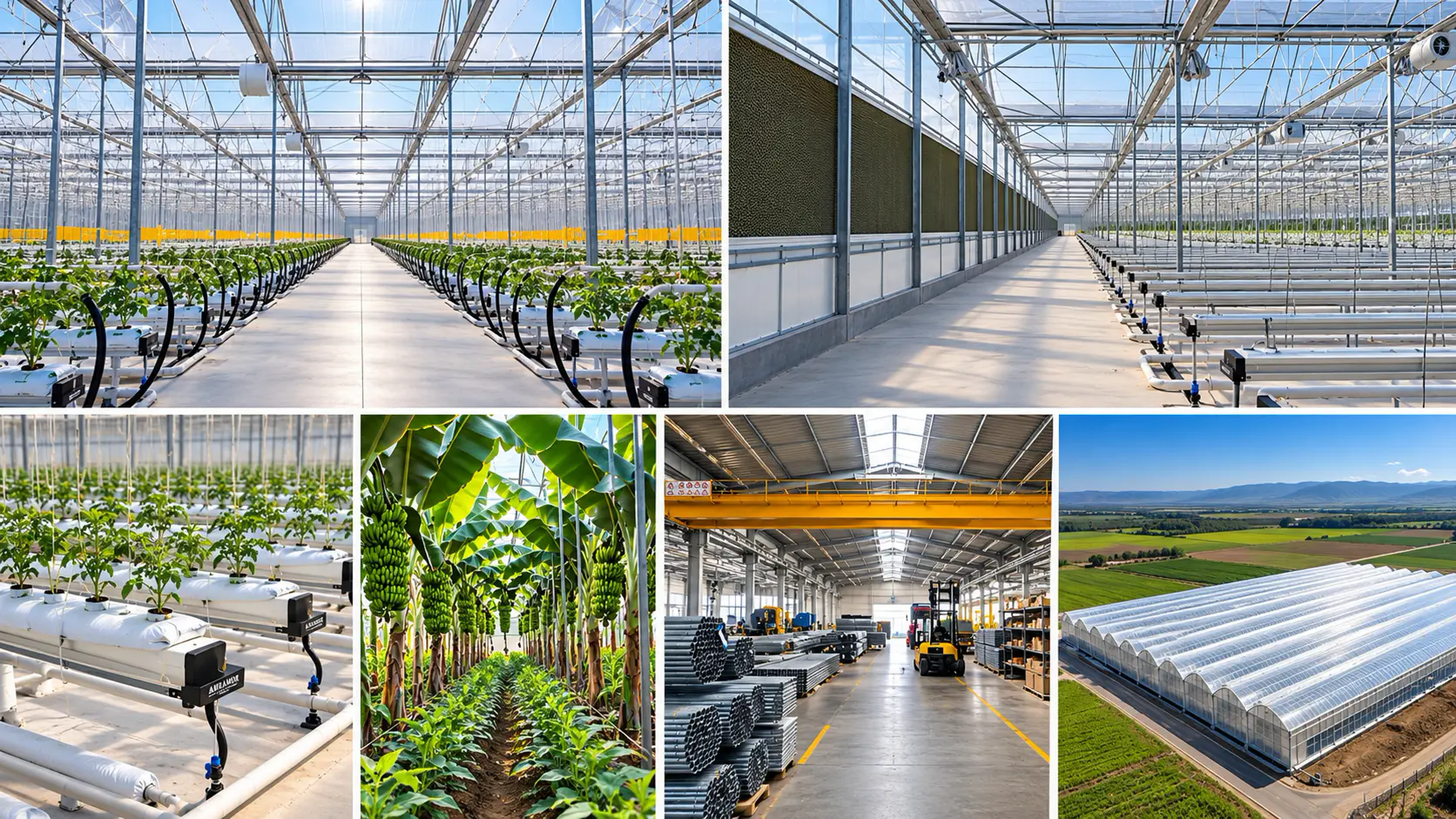 Modern greenhouse systems and production infrastructure